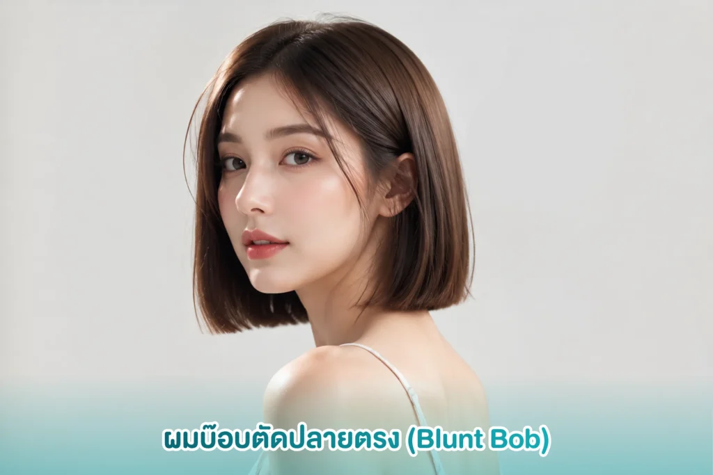 ผมบ๊อบตัดปลายตรง (Blunt Bob)
