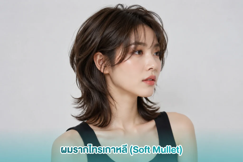ผมรากไทรเกาหลี (Soft Mullet)