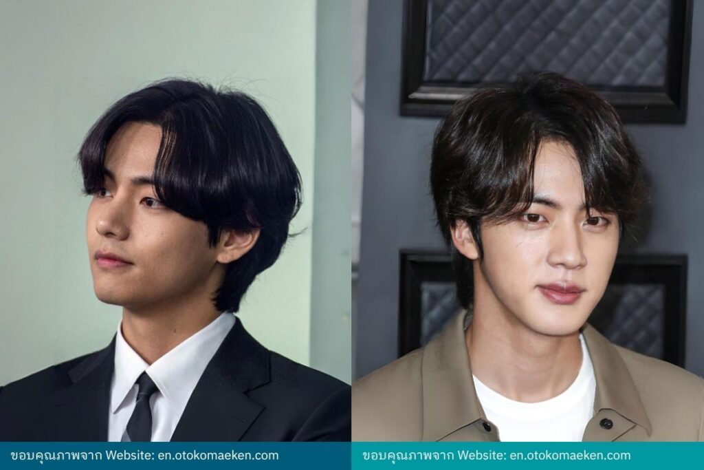 Center Part Korean ทรงผมแสกกลางเกาหลี